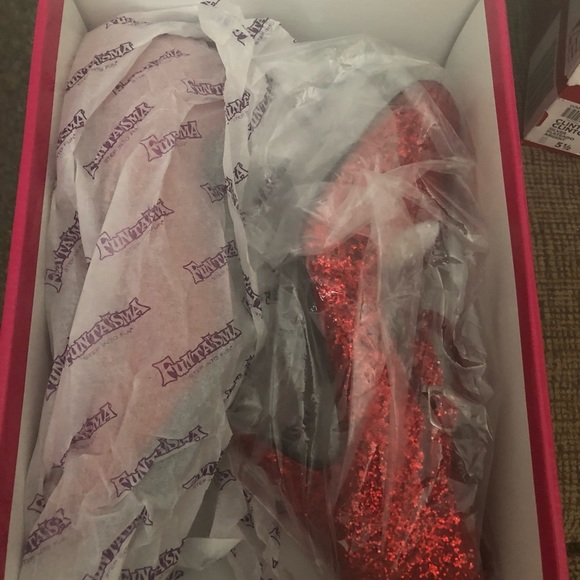 Funtasma Red Glitter Women’s High Heels Glinda-50G Size 9M BRAND NEW - Picture 9 of 9